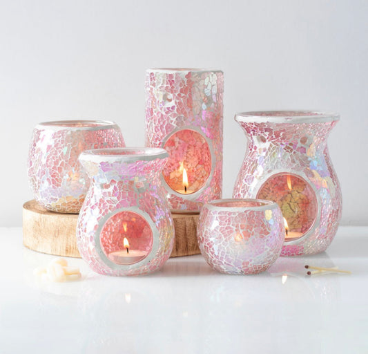 Crackle glass design wax melter ( choose your own design)