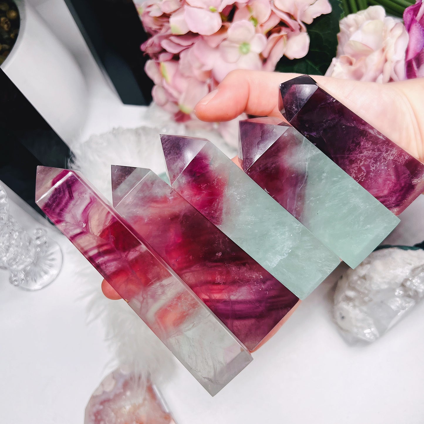 Watermelons fluorite tower #D